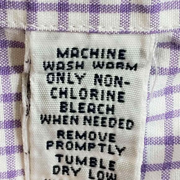 Polo Ralph Lauren Shirt Oxford Button Down LS Mens Size 17.5 XL Plaid Purple - Picture 9 of 10